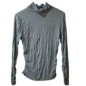 Kenneth Cole NY Blue Turtleneck Runched Long Sleeve Base Layer Top Large